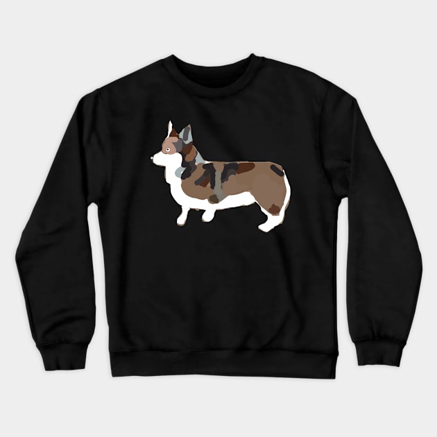 Dog Art Corgi Abstract Crewneck Sweatshirt by ellenhenryart